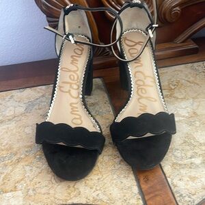 Sam Edelman suede chunky heels